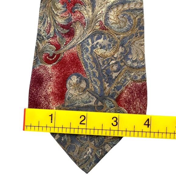 Van Heusen Vintage 100% Silk Dress Tie Paisley Floral Pattern 57" 3.75" - Picture 9 of 11